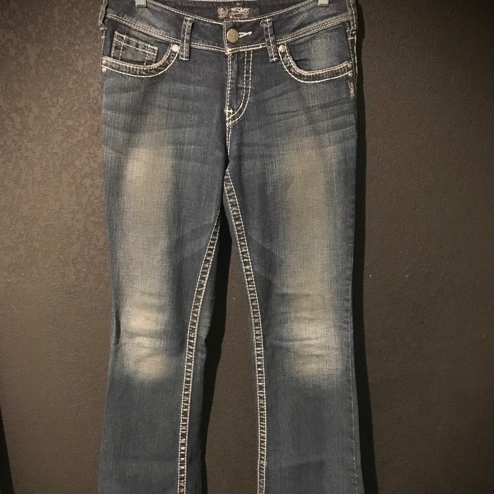 Mid rise bootcut jeans